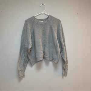 Cozy Gray Chunky Knit Cropped Sweater